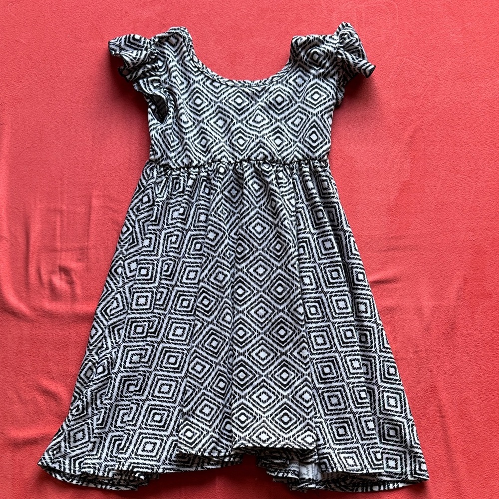 Dot Dot Smile Black and White Kids Dress